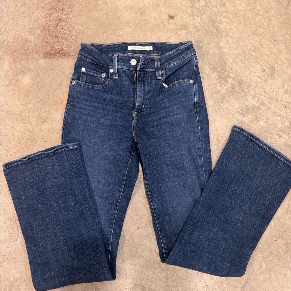 Classic Blue Straight Leg Jeans with Rich Indigo Hue